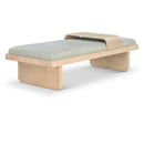  Color_Mint Green/ Natural -- Arlington Mint Green Chenille Fabric Upholstered Bench IMAGE 1