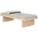  Color_Mint Green/ Natural -- Arlington Mint Green Chenille Fabric Upholstered Bench IMAGE 3