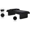  Color_Black -- Meridian Arlington Chenille Fabric Upholstered Bench IMAGE 10
