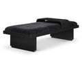  Color_Black -- Meridian Arlington Chenille Fabric Upholstered Bench IMAGE 1
