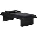  Color_Black -- Meridian Arlington Chenille Fabric Upholstered Bench IMAGE 3