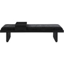 Meridian Arlington Black Chenille Fabric Bench IMAGE 4
