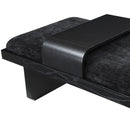  Color_Black -- Meridian Arlington Chenille Fabric Upholstered Bench IMAGE 7