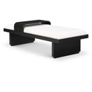  Color_Black/ Cream -- Arlington Cream Chenille Fabric Upholstered Bench IMAGE 1