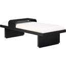  Color_Black/ Cream -- Arlington Cream Chenille Fabric Upholstered Bench IMAGE 3