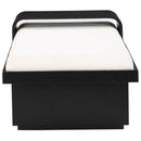  Color_Black/ Cream -- Arlington Cream Chenille Fabric Upholstered Bench IMAGE 5