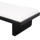  Color_Black/ Cream -- Arlington Cream Chenille Fabric Upholstered Bench IMAGE 6