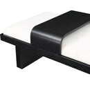  Color_Black/ Cream -- Arlington Cream Chenille Fabric Upholstered Bench IMAGE 7