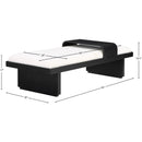  Color_Black/ Cream -- Arlington Cream Chenille Fabric Upholstered Bench IMAGE 9