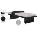  Color_Light Grey/ Black -- Arlington Grey Chenille Fabric Upholstered Bench IMAGE 10