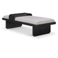  Color_Light Grey/ Black -- Arlington Grey Chenille Fabric Upholstered Bench IMAGE 1