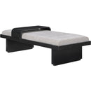  Color_Light Grey/ Black -- Arlington Grey Chenille Fabric Upholstered Bench IMAGE 3