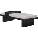 Meridian Arlington Light Grey Chenille Fabric Bench IMAGE 3