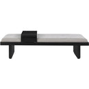  Color_Light Grey/ Black -- Arlington Grey Chenille Fabric Upholstered Bench IMAGE 4