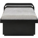  Color_Light Grey/ Black -- Arlington Grey Chenille Fabric Upholstered Bench IMAGE 5