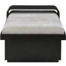 Meridian Arlington Light Grey Chenille Fabric Bench IMAGE 5