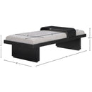  Color_Light Grey/ Black -- Arlington Grey Chenille Fabric Upholstered Bench IMAGE 9
