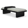  Color_Mint Green/ Black -- Arlington Mint Green Chenille Fabric Upholstered Bench IMAGE 1