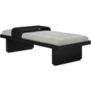  Color_Mint Green/ Black -- Arlington Mint Green Chenille Fabric Upholstered Bench IMAGE 3