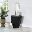 Meridian Diamante Black Oak Veneer End / Side Table IMAGE 2