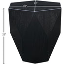  Meridian Diamante Black Oak Veneer End / Side Table IMAGE 6
