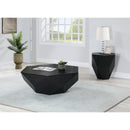  Meridian Diamante Black Oak Veneer End / Side Table IMAGE 8
