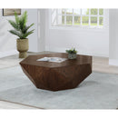  Meridian Diamante Brown Oak Veneer Coffee Table IMAGE 2