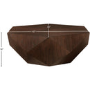  Meridian Diamante Brown Oak Veneer Coffee Table IMAGE 6