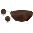  Meridian Diamante Brown Oak Veneer Coffee Table IMAGE 7