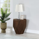  Meridian Diamante Brown Oak Veneer End / Side Table IMAGE 2