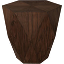  Meridian Diamante Brown Oak Veneer End / Side Table IMAGE 3