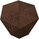  Meridian Diamante Brown Oak Veneer End / Side Table IMAGE 5