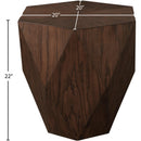  Meridian Diamante Brown Oak Veneer End / Side Table IMAGE 6