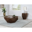  Meridian Diamante Brown Oak Veneer End / Side Table IMAGE 8