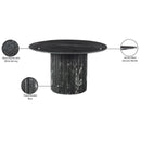  Color_Black -- Meridian Round Genoa Dining Table with Top and Pedestal Base IMAGE 10
