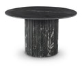  Color_Black -- Meridian Round Genoa Dining Table with Top and Pedestal Base IMAGE 1