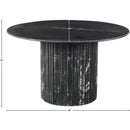  Color_Black -- Meridian Round Genoa Dining Table with Top and Pedestal Base IMAGE 9