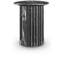  Meridian Genoa Black Marble End Table IMAGE 1