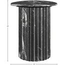  Meridian Genoa Black Marble End Table IMAGE 9