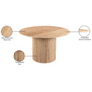  Color_Beige -- Genoa 48" Natural Travertine Dining Table IMAGE 10