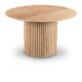  Color_Beige -- Genoa 48" Natural Travertine Dining Table IMAGE 1