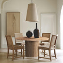  Color_Beige -- Genoa 48" Natural Travertine Dining Table IMAGE 2