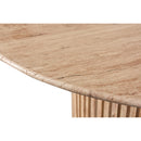  Color_Beige -- Genoa 48" Natural Travertine Dining Table IMAGE 5