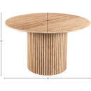  Color_Beige -- Genoa 48" Natural Travertine Dining Table IMAGE 9