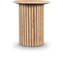  Meridian Genoa Natural Travertine End Table IMAGE 1