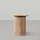  Meridian Genoa Natural Travertine End Table IMAGE 2