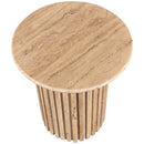 Meridian Genoa Natural Travertine End Table IMAGE 3
