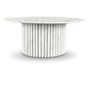  Meridian Genoa White Marble Coffee Table IMAGE 1