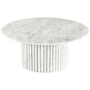  Meridian Genoa White Marble Coffee Table IMAGE 3