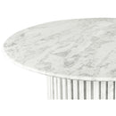  Meridian Genoa White Marble Coffee Table IMAGE 5